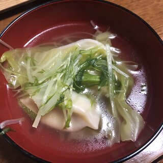 水餃子とキャベツの旨味スープ